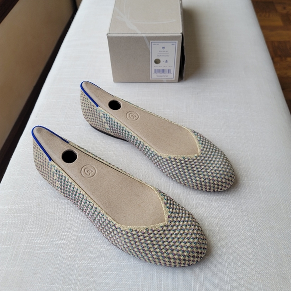Rothy's Shoes - New! Rothy's Sz 8 Limited Special Edition Multi-metallic Flats Sparkling Rothys